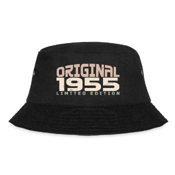Jahrgang 1955 limitierte Auflage 1955 Geburtstag - Bucket Hat - Schwarz - Vorne - Lela (165cm)