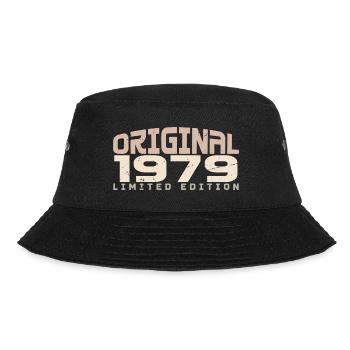 Jahrgang 1979 limitierte Auflage 1979 Geburtstag - Bucket Hat - Schwarz - Vorne - Lela (165cm)
