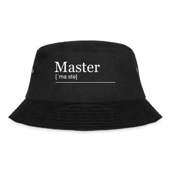 Master Studium Lautschrift - Bucket Hat - Schwarz - Vorne - Lela (165cm)