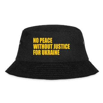 No peace without justice for ukraine - Bucket Hat - Schwarz - Vorne - Lela (165cm)
