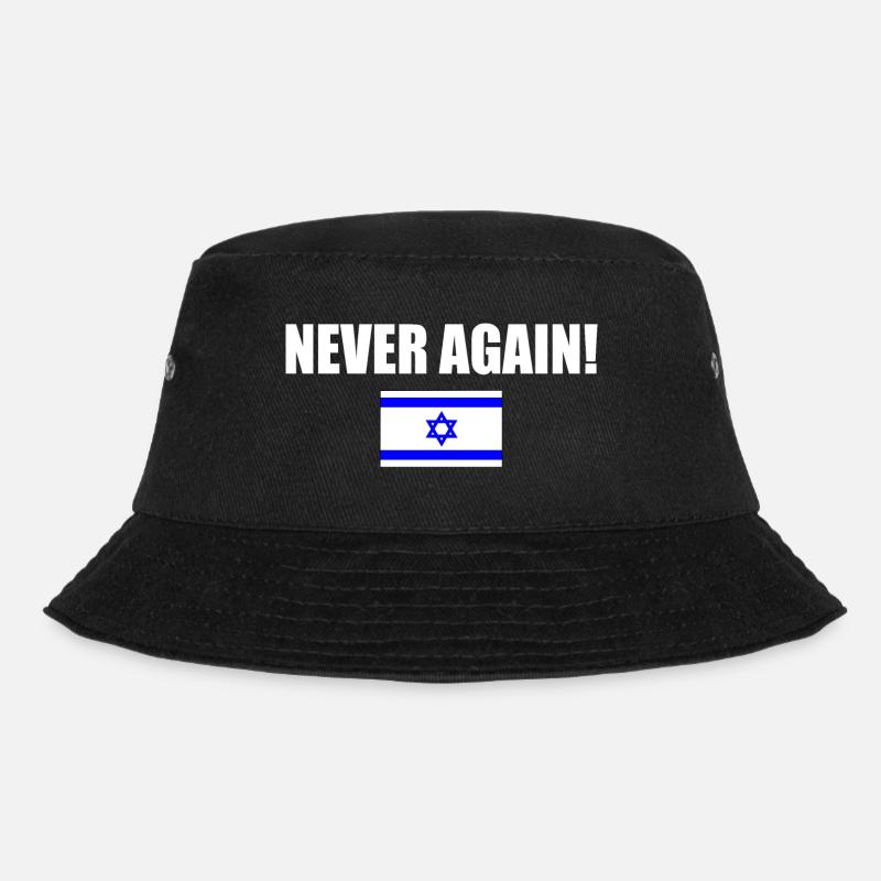 Never again - israel - Bucket Hat - Schwarz