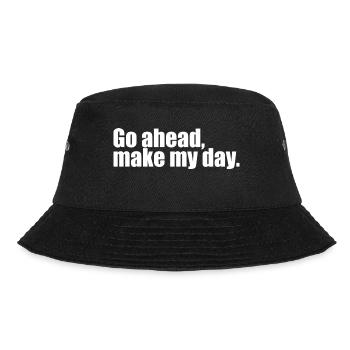 go ahead make my day quote - Bucket Hat - black - Front - Lela (165cm)