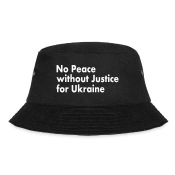 No peace without justice for ukraine - Bucket Hat - Schwarz - Vorne - Lela (165cm)