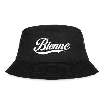 Biel Bienne Schriftzug - Bucket Hat - Schwarz - Vorne - Lela (165cm)