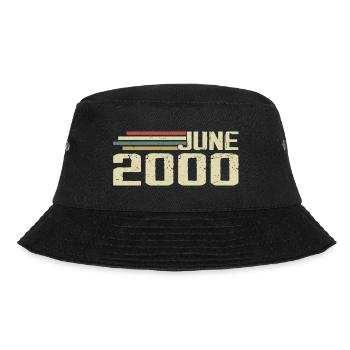 June 2000 Anniversary June 2000 June 2000 Birthday - Bucket Hat - black - Front - Lela (165cm)