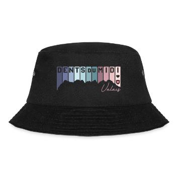Dents du Midi Valais Valais I love Switzerland Flag - Bucket Hat - black - Front - Lela (165cm)