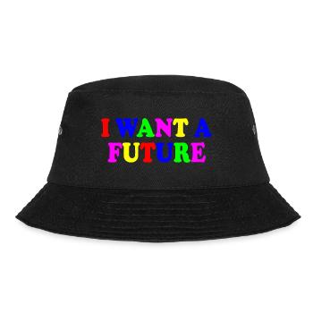 I want a future - Bucket Hat - black - Front - Lela (165cm)