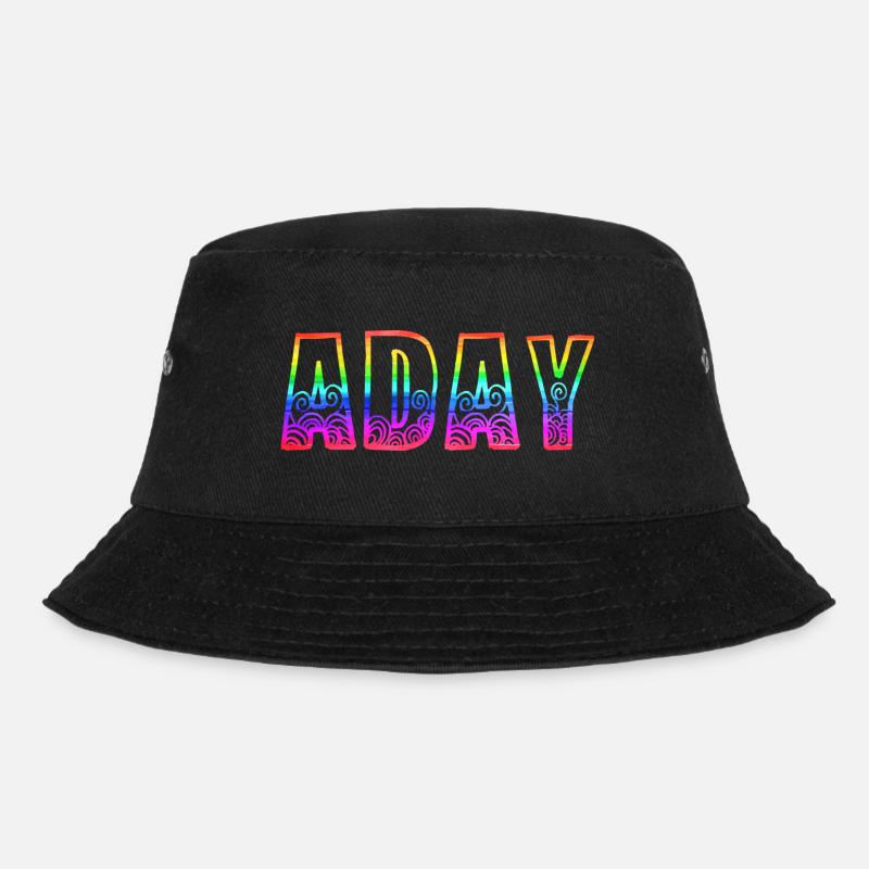aday rs regenbogen - Bucket Hat - Schwarz