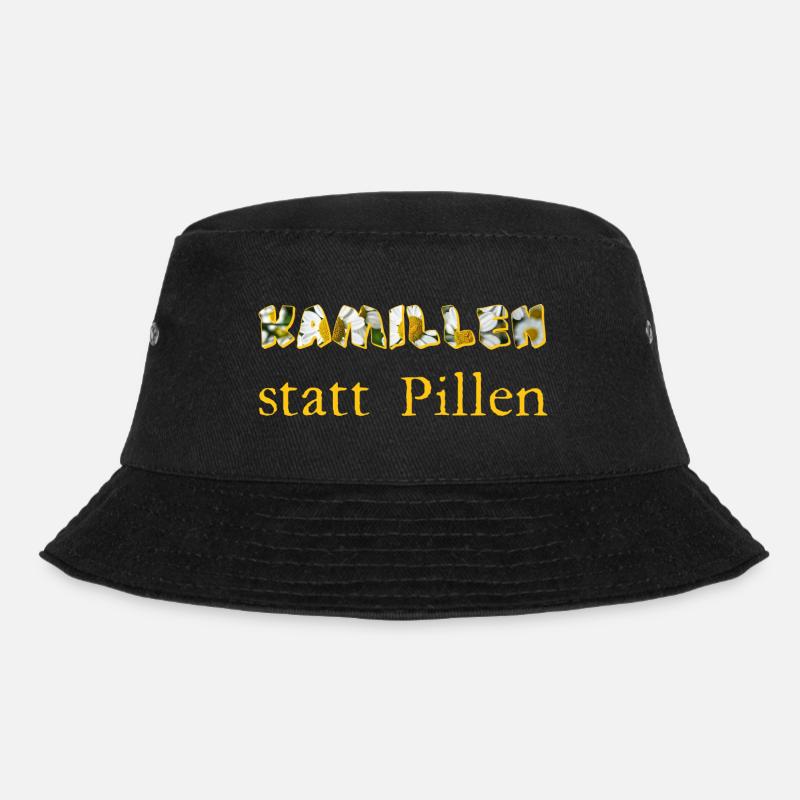 kamillen statt pillen - Bucket Hat - Schwarz