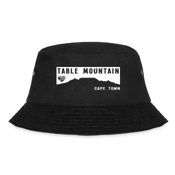Cape Town Kapstadt Table Mountain Tafelberg Berg - Bucket Hat - Schwarz - Vorne - Lela (165cm)