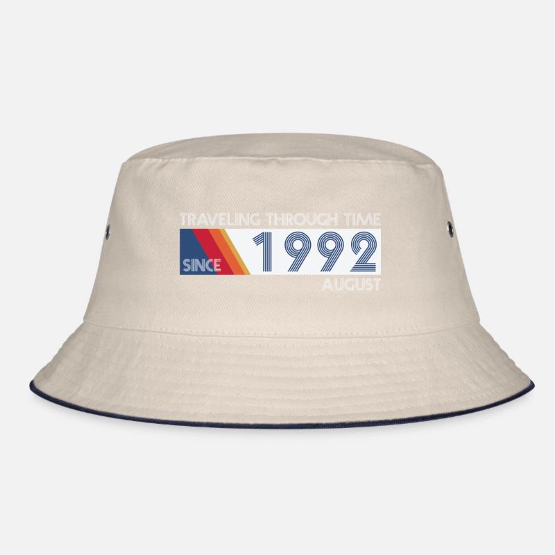 Funny time travel birthday design August 1992 Bucket Hat