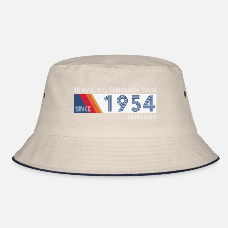 Funny Zeitreise Geburtstags Design January 1954 Bucket Hat