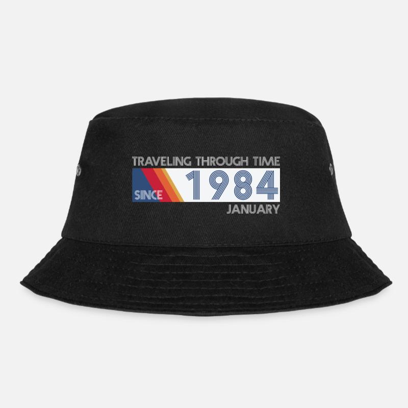 Funny Zeitreise Geburtstags Design January 1984 - Bucket Hat - Schwarz