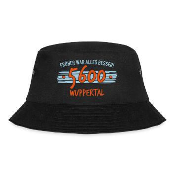 Früher 5600 Wuppertal - Bucket Hat - Schwarz - Vorne - Lela (165cm)