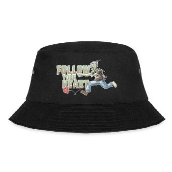 motive shirt zombie heart follow your heart new - Bucket Hat - black - Front - Lela (165cm)