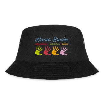 Kleiner Bruder T-Shirt - Bucket Hat - Schwarz - Vorne - Lela (165cm)
