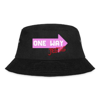 One Way Jesus lettrage comme une idée de cadeau cool - Bob - noir - Devant - Lela (165cm)