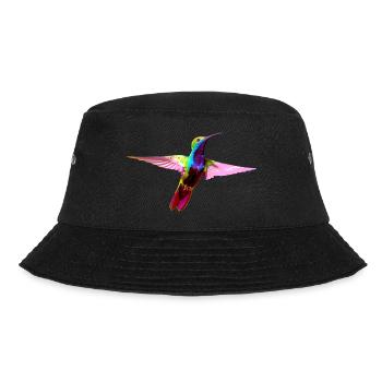 Bunter Kolibri - Bucket Hat - Schwarz - Vorne - Lela (165cm)