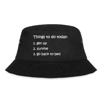 Lustig - Funny - Witzig - Lusiger Spruch - Bucket Hat - Schwarz - Vorne - Lela (165cm)