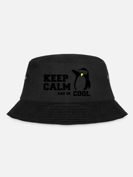 penguin keep calm - Bucket Hat - Schwarz
