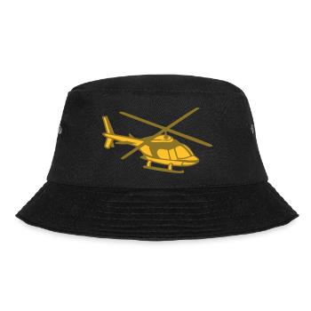 Hubschrauber - Bucket Hat - Schwarz - Vorne - Lela (165cm)