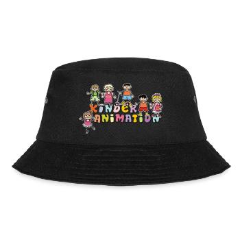 Vom Grafik Designer--- Kinderanimation - Bucket Hat - Schwarz - Vorne - Lela (165cm)