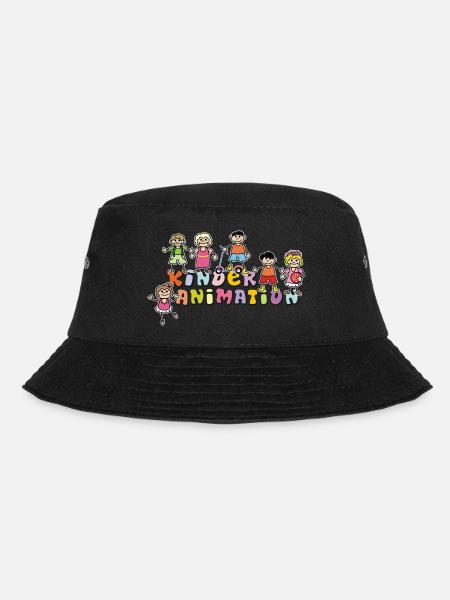 Vom Grafik Designer--- Kinderanimation - Bucket Hat - Schwarz