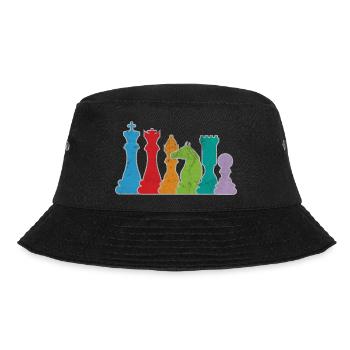 Schach - Bucket Hat - Schwarz - Vorne - Lela (165cm)