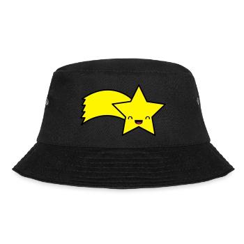 sternschnuppe_002 - Bucket Hat - Schwarz - Vorne - Lela (165cm)
