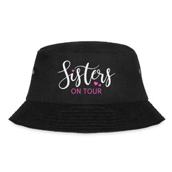 Schwester Schwestern Sisters on tour Geschwister - Bucket Hat - Schwarz - Vorne - Lela (165cm)