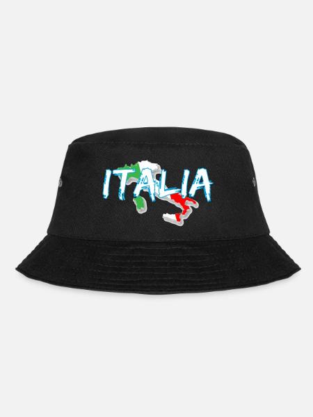 Italien Edo weißer Stiefel - Bucket Hat - Schwarz