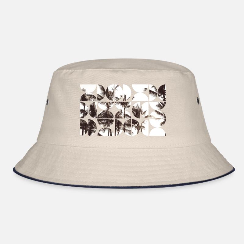 Vintage Palm Pattern Bucket Hat