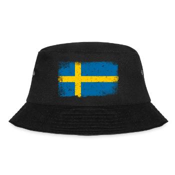 Schweden Flagge - Bucket Hat - Schwarz - Vorne - Lela (165cm)