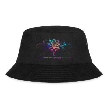 Lotus Flower - Bucket Hat - black - Front - Lela (165cm)