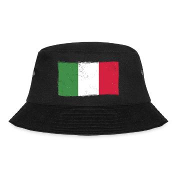 Italy Flag Italia Italian Flag Used Look - Bucket Hat - black - Front - Lela (165cm)
