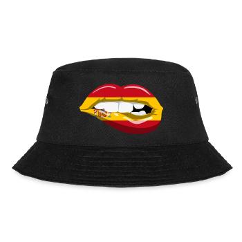 Espagne Drapeau lèvres Espagnole Drapeau bouche - Bob - noir - Devant - Lela (165cm)