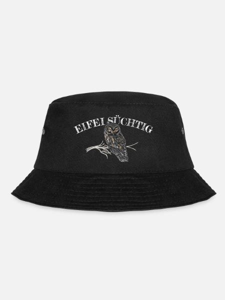 Eifelsüchtig - Eule - für dunkle Shirts - Bucket Hat - Schwarz