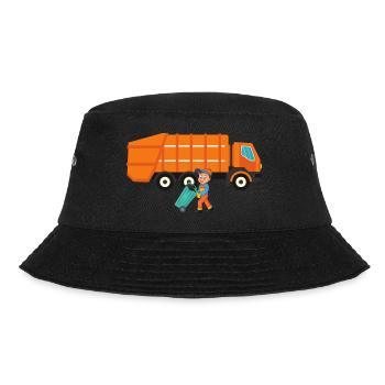 Garbage truck garbage truck professions garbage man garbage collection - Bucket Hat - black - Front - Lela (165cm)