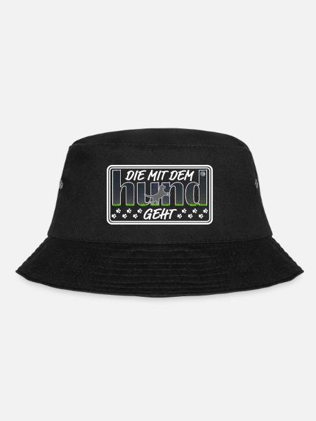 Die mit dem Hund geht | Hundebesitzerin Hundeshirt - Bucket Hat - Schwarz