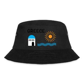 Griechenland - Bucket Hat - Schwarz - Vorne - Lela (165cm)