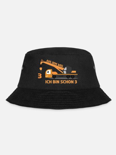 Aus dem Weg - Ich bin schon 3 Kran - Bucket Hat - Schwarz