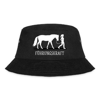 Führungskraft Pferd Pferde Spruch Reitersprüche - Bucket Hat - Schwarz - Vorne - Lela (165cm)