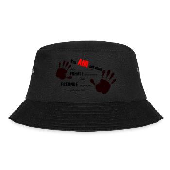 Als Fremde gekommen, als Freunde gegangen - Bucket Hat - Schwarz - Vorne - Lela (165cm)