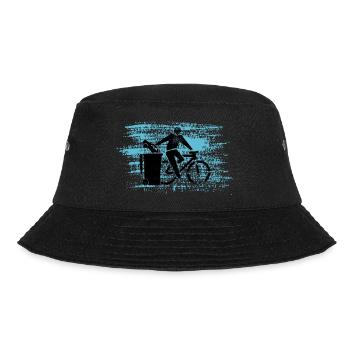 Fahrrad statt Auto - Bucket Hat - Schwarz - Vorne - Lela (165cm)