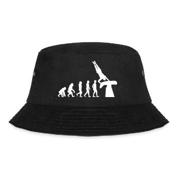 Artistic Gymnastics Vault Gymnast Evolution Funny - Bucket Hat - black - Front - Lela (165cm)