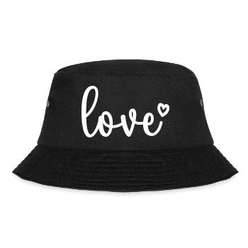 Süße Liebe mit Herz passendes Valentinstagsgeschenk - Bucket Hat - Schwarz - Vorne - Lela (165cm)