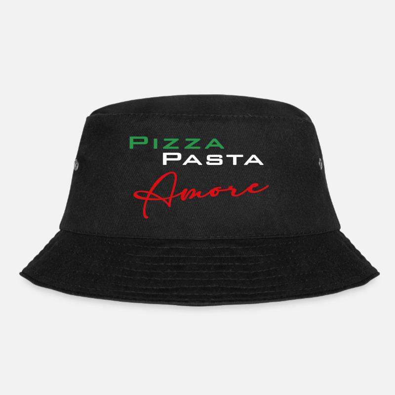 Pizza Pasta Amore - Bucket Hat - Schwarz