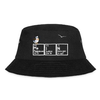 Moin Periodensystem Möwe Nordsee Chemie - Bucket Hat - Schwarz - Vorne - Lela (165cm)