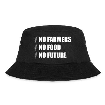 No Farmers No Food No Future Farmer Protest Demo - Bucket Hat - black - Front - Lela (165cm)