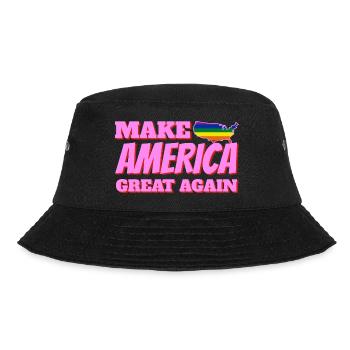 pride america queer gay lesbian love USA US - Bucket Hat - black - Front - Lela (165cm)